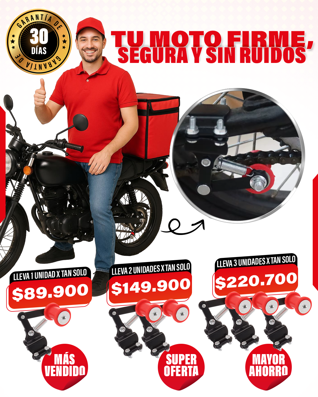 TU MOTO FIRME SEGURA Y SIN RUIDOS