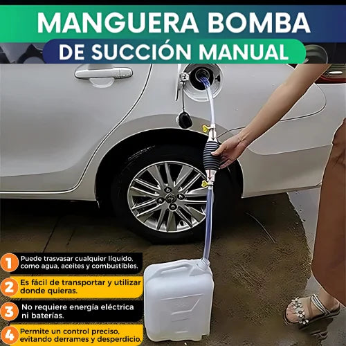 Mangueira Manual de Bombeamento 3 Metros: Transferência Rápida e Segura de Combustível