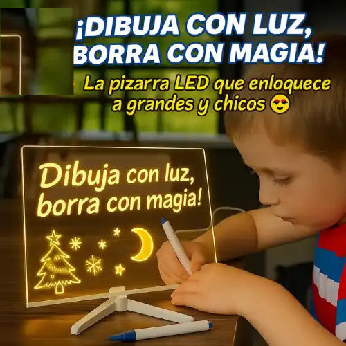 📋TABLERO MAGICO PIZARRA LUMINOSA USB✏️